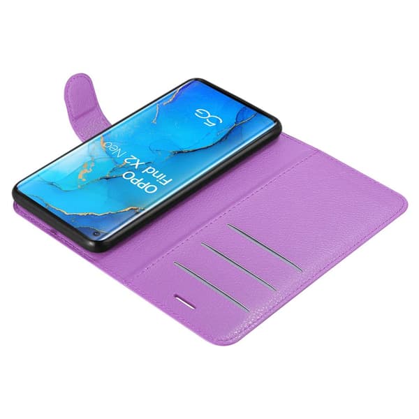 Oppo FIND X2 NEO Suojakotelo Lompakkokotelo Matkapuhelinkotelo Suojakuori jossa magneettisuljenta, jalusta-toiminto ja korttitasku