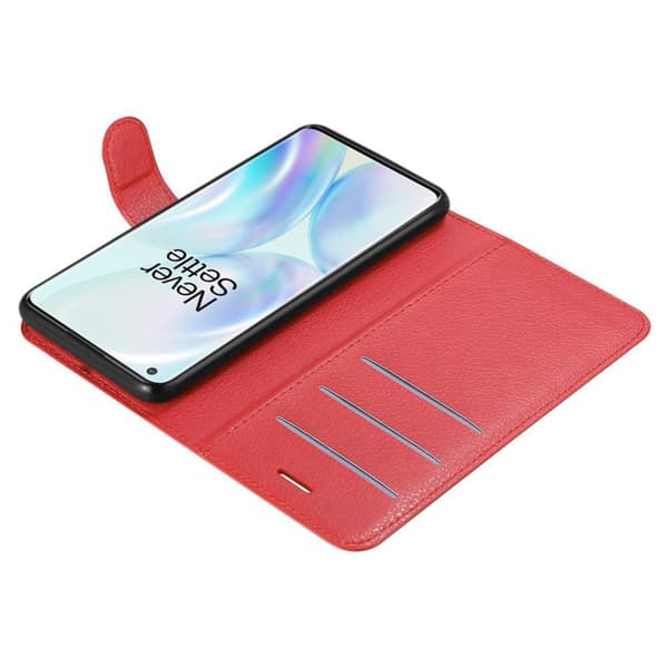 Deksel til OnePlus 8 PRO Lommebokdeksel med magnetisk lukking, stativfunksjon og kortlomme