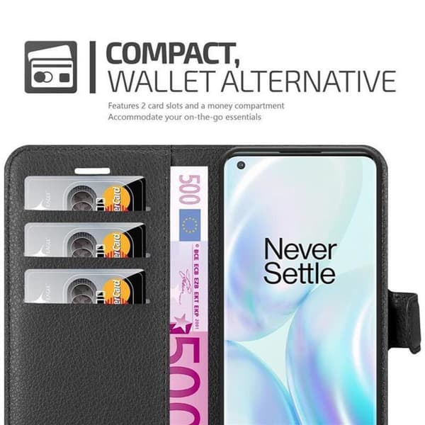 Deksel til OnePlus 8 PRO Lommebokdeksel med magnetisk lukking, stativfunksjon og kortlomme