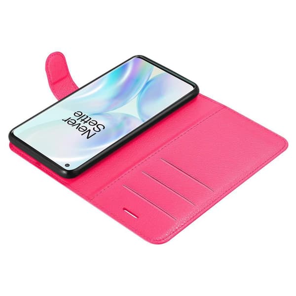 Deksel til OnePlus 8 PRO Lommebokdeksel med magnetisk lukking, stativfunksjon og kortlomme