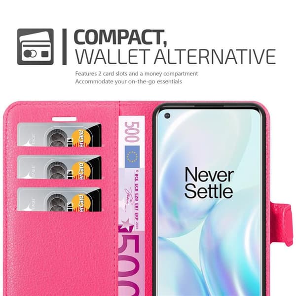 OnePlus 8 Suojakotelo Lompakkokotelo Matkapuhelinkotelo Suojakuori jossa magneettisuljenta, jalusta-toiminto ja korttitasku