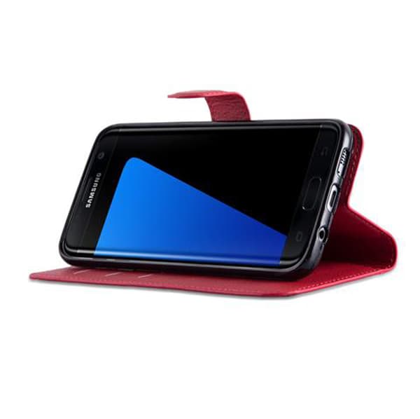 Samsung Galaxy S7 EDGE Suojakotelo Lompakkokotelo Matkapuhelinkotelo Suojakuori jossa magneettisuljenta, jalusta-toiminto ja korttitasku