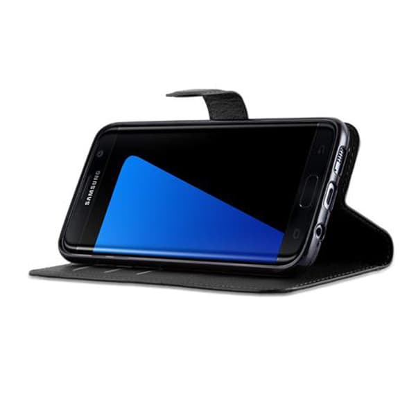 Samsung Galaxy S7 EDGE Suojakotelo Lompakkokotelo Matkapuhelinkotelo Suojakuori jossa magneettisuljenta, jalusta-toiminto ja korttitasku