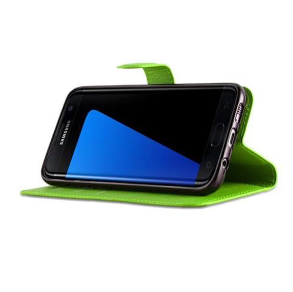 Samsung Galaxy S7 EDGE Suojakotelo Lompakkokotelo Matkapuhelinkotelo Suojakuori jossa magneettisuljenta, jalusta-toiminto ja korttitasku