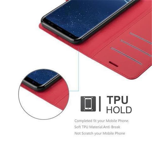 Deksel til Samsung Galaxy S8 Lommebokdeksel med magnetisk lukking, stativfunksjon og kortlomme
