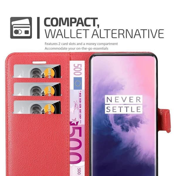 OnePlus 7 PRO Plånboksfodral Fodral Skal Case med magnetisk stängning, ståfunktion och kortplats