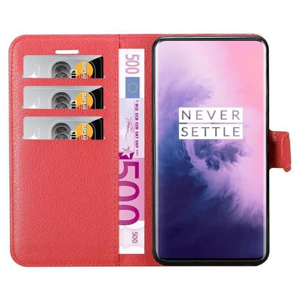 OnePlus 7 PRO Plånboksfodral Fodral Skal Case med magnetisk stängning, ståfunktion och kortplats