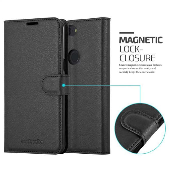 Deksel til OnePlus 5T Lommebokdeksel med magnetisk lukking, stativfunksjon og kortlomme