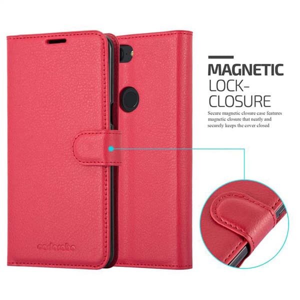 Deksel til OnePlus 5T Lommebokdeksel med magnetisk lukking, stativfunksjon og kortlomme