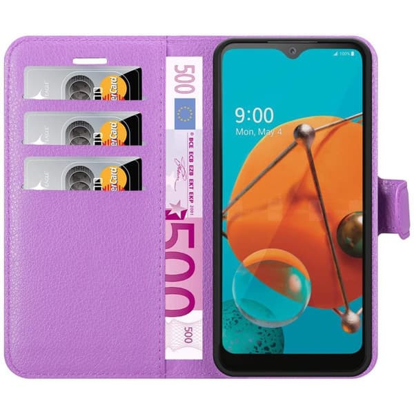 LG KQ51 Plånboksfodral Fodral Skal Case med magnetisk stängning, ståfunktion och kortplats