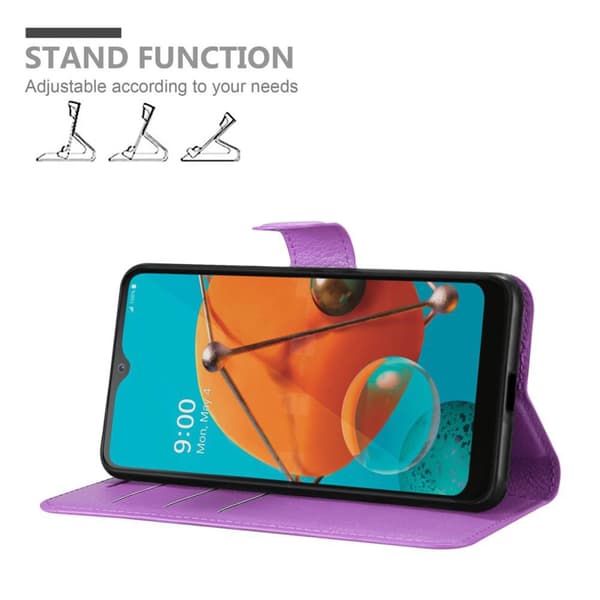 LG KQ51 Plånboksfodral Fodral Skal Case med magnetisk stängning, ståfunktion och kortplats