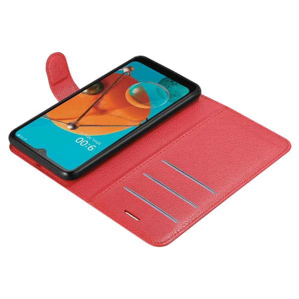 LG KQ51 Plånboksfodral Fodral Skal Case med magnetisk stängning, ståfunktion och kortplats