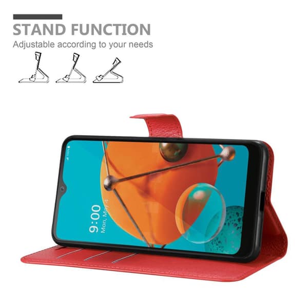 LG KQ51 Plånboksfodral Fodral Skal Case med magnetisk stängning, ståfunktion och kortplats