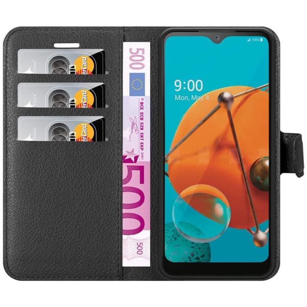 LG KQ51 Plånboksfodral Fodral Skal Case med magnetisk stängning, ståfunktion och kortplats