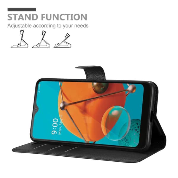 LG KQ51 Plånboksfodral Fodral Skal Case med magnetisk stängning, ståfunktion och kortplats