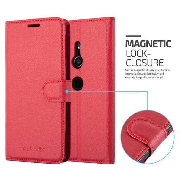 Sony Xperia XZ2 Suojakotelo Lompakkokotelo Matkapuhelinkotelo Suojakuori jossa magneettisuljenta, jalusta-toiminto ja korttitasku