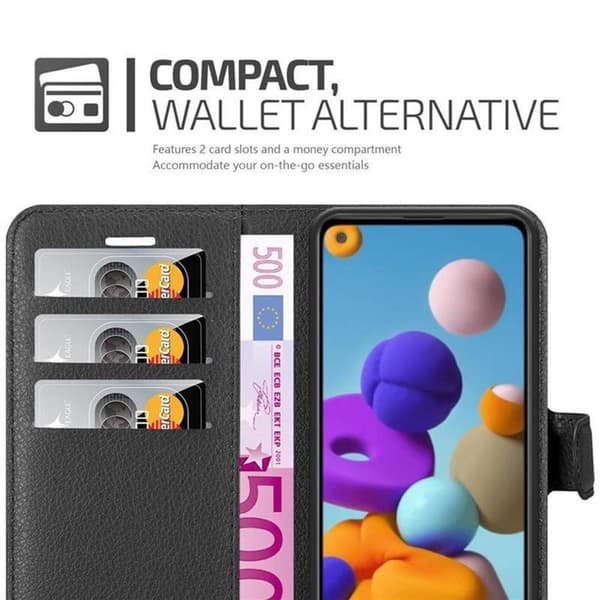 Samsung Galaxy A21 Plånboksfodral Fodral Skal Case med magnetisk stängning, ståfunktion och kortplats
