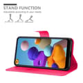 Miniatyrbild 5 av 11: Samsung Galaxy A21 Plånboksfodral Fodral Skal Case med magnetisk stängning, ståfunktion och kortplats