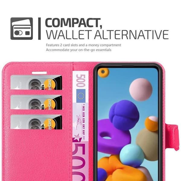 Samsung Galaxy A21 Plånboksfodral Fodral Skal Case med magnetisk stängning, ståfunktion och kortplats