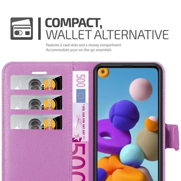 Samsung Galaxy A21 Plånboksfodral Fodral Skal Case med magnetisk stängning, ståfunktion och kortplats