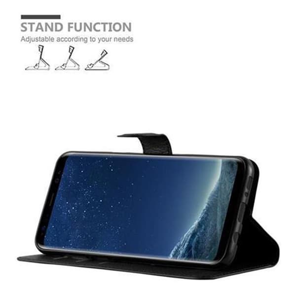 Samsung Galaxy S8 PLUS Suojakotelo Lompakkokotelo Matkapuhelinkotelo Suojakuori jossa magneettisuljenta, jalusta-toiminto ja korttitasku