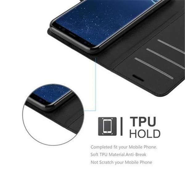 Samsung Galaxy S8 PLUS Suojakotelo Lompakkokotelo Matkapuhelinkotelo Suojakuori jossa magneettisuljenta, jalusta-toiminto ja korttitasku