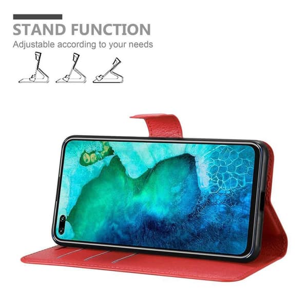 Deksel til Honor View 30 PRO Lommebokdeksel med magnetisk lukking, stativfunksjon og kortlomme