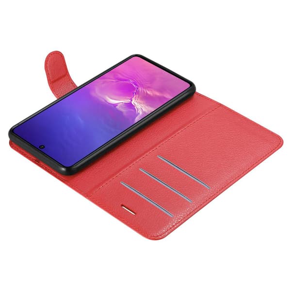 Samsung Galaxy A91 / S10 LITE / M80s Suojakotelo Lompakkokotelo Matkapuhelinkotelo Suojakuori jossa magneettisuljenta, jalusta-toiminto ja korttitasku