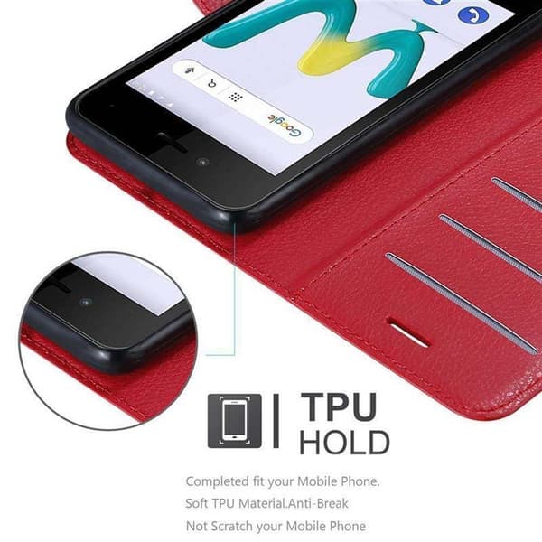WIKO SUNNY 3 MINI Suojakotelo Lompakkokotelo Matkapuhelinkotelo Suojakuori jossa magneettisuljenta, jalusta-toiminto ja korttitasku