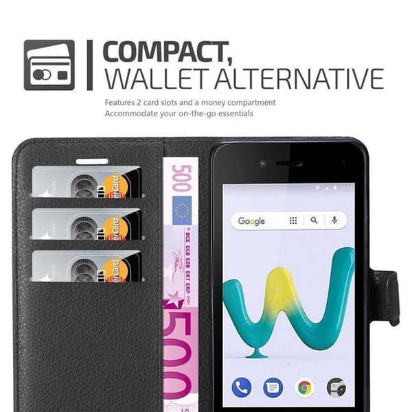 WIKO SUNNY 3 MINI Suojakotelo Lompakkokotelo Matkapuhelinkotelo Suojakuori jossa magneettisuljenta, jalusta-toiminto ja korttitasku