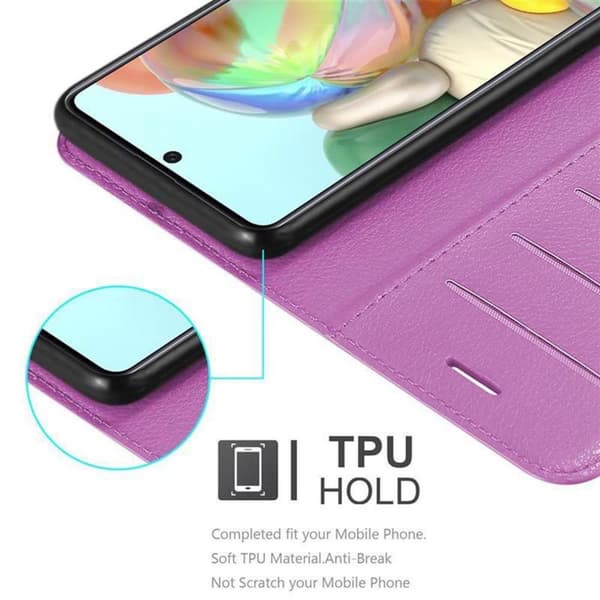 Deksel til Samsung Galaxy A71 5G Lommebokdeksel med magnetisk lukking, stativfunksjon og kortlomme