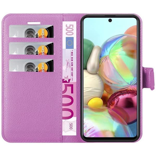 Deksel til Samsung Galaxy A71 5G Lommebokdeksel med magnetisk lukking, stativfunksjon og kortlomme