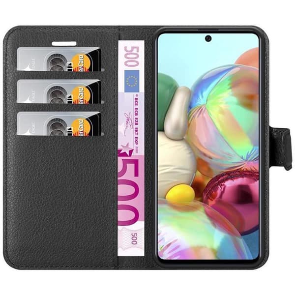 Deksel til Samsung Galaxy A71 5G Lommebokdeksel med magnetisk lukking, stativfunksjon og kortlomme