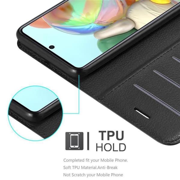 Deksel til Samsung Galaxy A71 5G Lommebokdeksel med magnetisk lukking, stativfunksjon og kortlomme