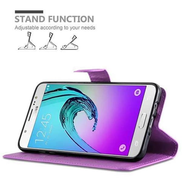 Samsung Galaxy J5 2016 Suojakotelo Lompakkokotelo Matkapuhelinkotelo Suojakuori jossa magneettisuljenta, jalusta-toiminto ja korttitasku