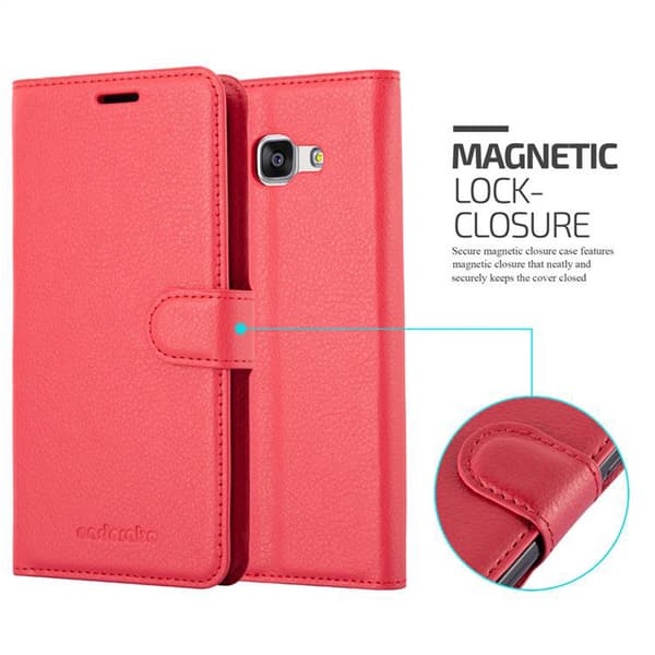 Samsung Galaxy A7 2016 Suojakotelo Lompakkokotelo Matkapuhelinkotelo Suojakuori jossa magneettisuljenta, jalusta-toiminto ja korttitasku