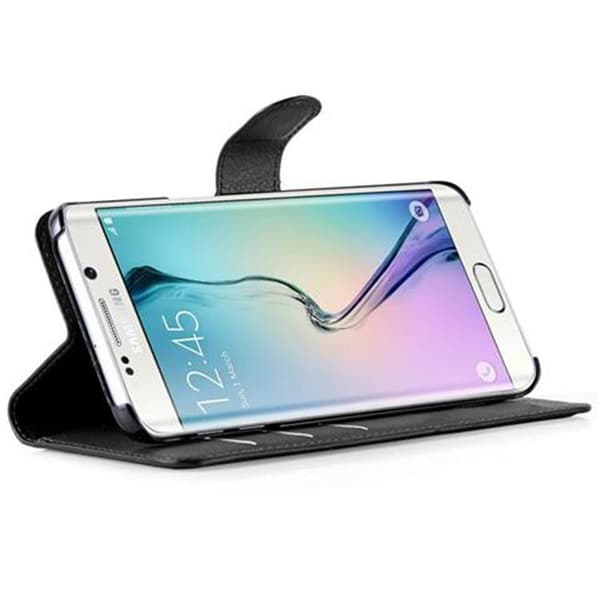 Samsung Galaxy S6 EDGE Suojakotelo Lompakkokotelo Matkapuhelinkotelo Suojakuori jossa magneettisuljenta, jalusta-toiminto ja korttitasku