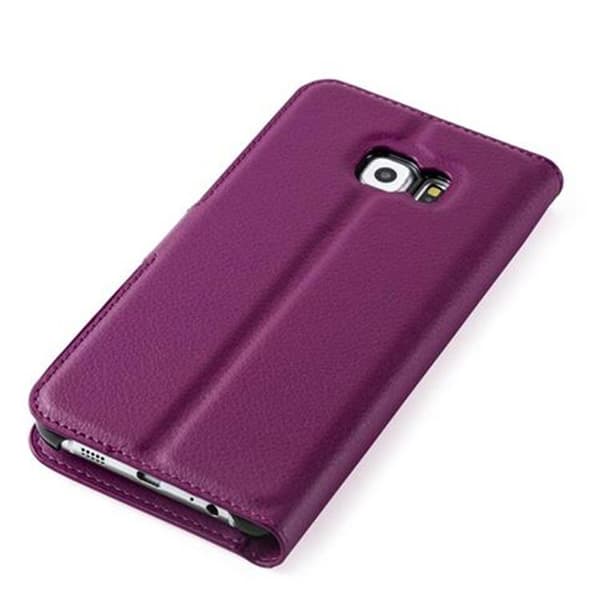 Samsung Galaxy S6 EDGE Suojakotelo Lompakkokotelo Matkapuhelinkotelo Suojakuori jossa magneettisuljenta, jalusta-toiminto ja korttitasku