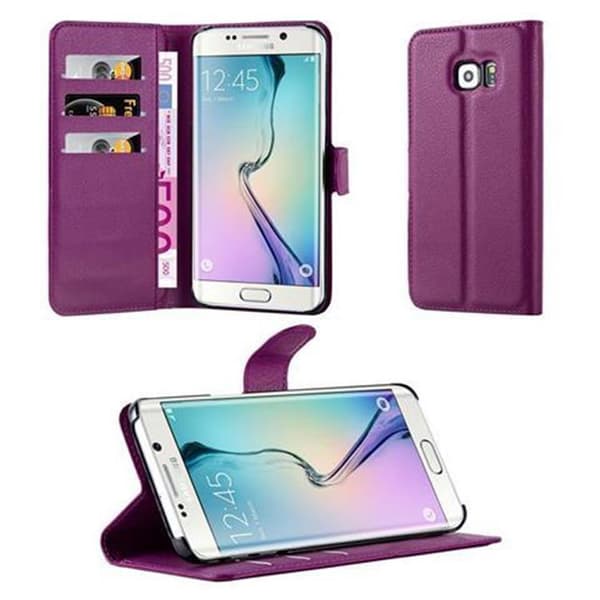 Samsung Galaxy S6 EDGE Suojakotelo Lompakkokotelo Matkapuhelinkotelo Suojakuori jossa magneettisuljenta, jalusta-toiminto ja korttitasku