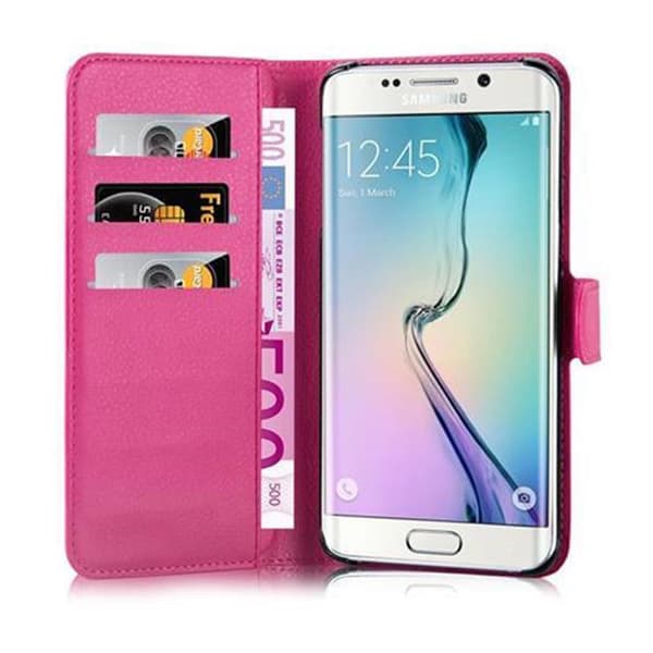Samsung Galaxy S6 EDGE Plånboksfodral Fodral Skal Case med magnetisk stängning, ståfunktion och kortplats