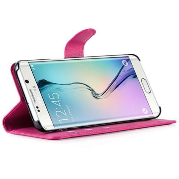 Samsung Galaxy S6 EDGE Plånboksfodral Fodral Skal Case med magnetisk stängning, ståfunktion och kortplats