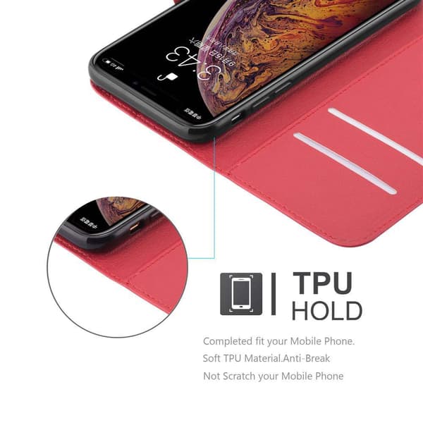 iPhone XS MAX Plånboksfodral Fodral Skal Case med magnetisk stängning, ståfunktion och kortplats