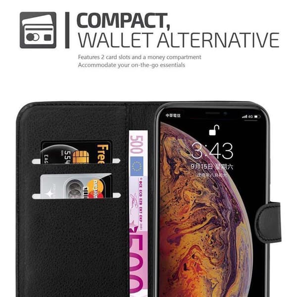 iPhone XS MAX Plånboksfodral Fodral Skal Case med magnetisk stängning, ståfunktion och kortplats