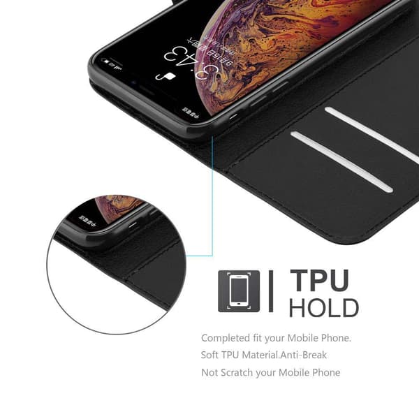 iPhone XS MAX Plånboksfodral Fodral Skal Case med magnetisk stängning, ståfunktion och kortplats