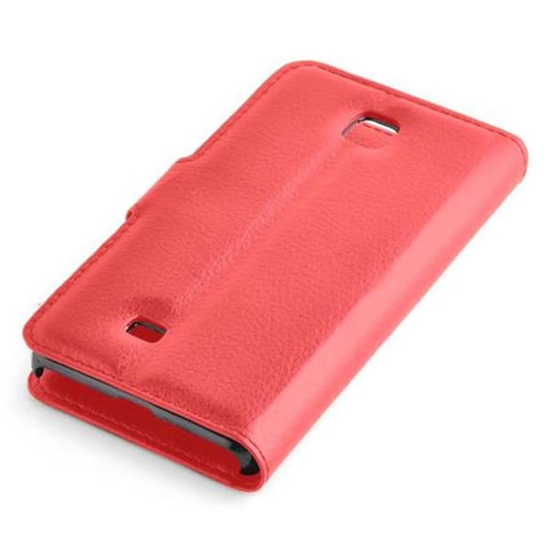 Deksel til LG OPTIMUS F5 / LUCID 2 Lommebokdeksel med magnetisk lukking, stativfunksjon og kortlomme