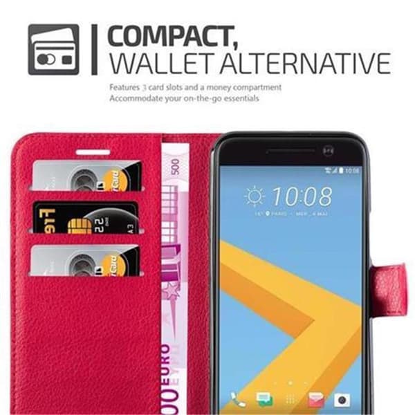 HTC ONE M10 Suojakotelo Lompakkokotelo Matkapuhelinkotelo Suojakuori jossa magneettisuljenta, jalusta-toiminto ja korttitasku