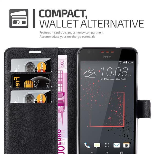 HTC Desire 10 LIFESTYLE / Desire 825 Plånboksfodral Fodral Skal Case med magnetisk stängning, ståfunktion och kortplats