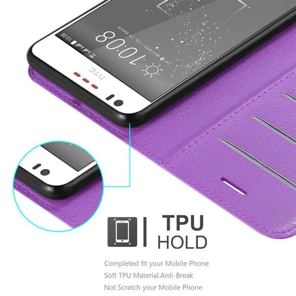 HTC Desire 10 LIFESTYLE / Desire 825 Plånboksfodral Fodral Skal Case med magnetisk stängning, ståfunktion och kortplats