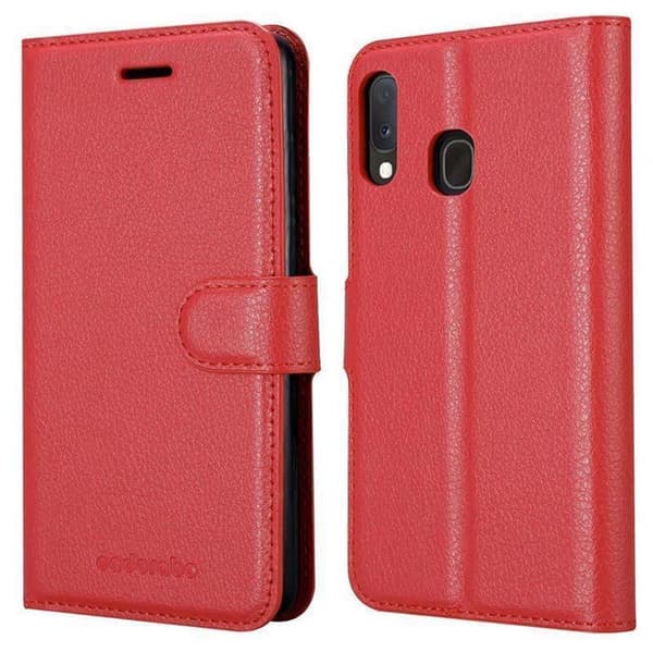Samsung Galaxy A10e / A20e Suojakotelo Lompakkokotelo Matkapuhelinkotelo Suojakuori jossa magneettisuljenta, jalusta-toiminto ja korttitasku