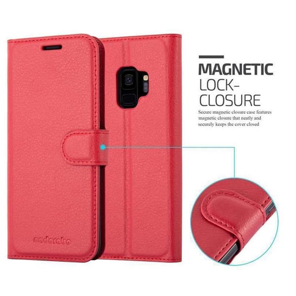 Samsung Galaxy S9 Suojakotelo Lompakkokotelo Matkapuhelinkotelo Suojakuori jossa magneettisuljenta, jalusta-toiminto ja korttitasku